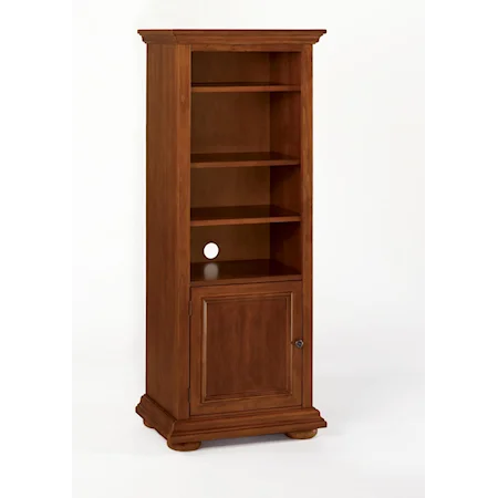 Warm Oak 3-Shelf 1-Door Pier Cabinet